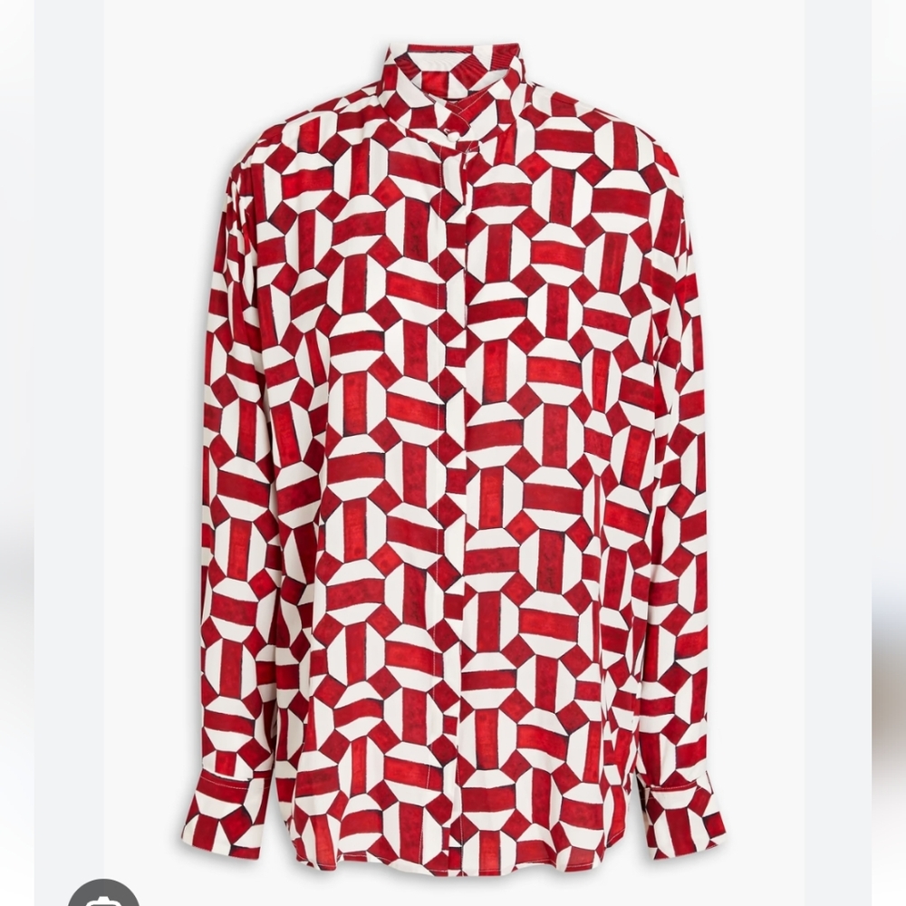 Isabel Marant Cade Blouse Geometric Size EU 40/ US Large NWT - Picture 3 of 13